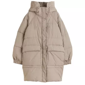 Куртка утепленная H&amp;M Oversized, бежевый