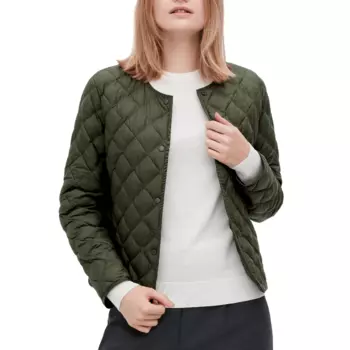 Куртка утепленная Uniqlo Warm Padded Quilted, оливковый