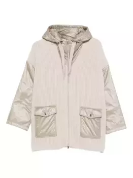 Куртка в рубчик с капюшоном Herno, нейтральный