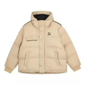 Куртка winter hooded ultra down coat 'beige' Puma, бежевый