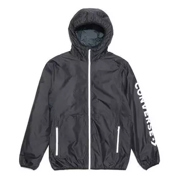 Куртка wordmark windproof light jacket 'black' Converse, черный