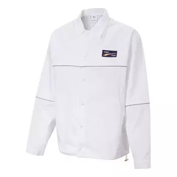 Куртка x rdet coach jacket 'white black' Puma, белый