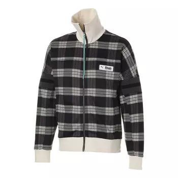Куртка x rhude xtg aop tra multi sp wup knit jacket 'white brown' Puma, белый