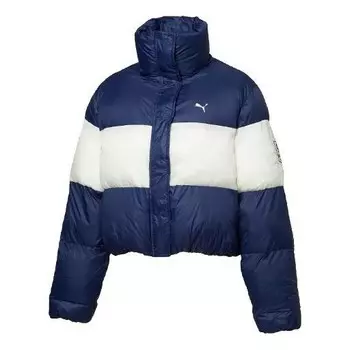 Куртка x selena gomez colorblock puffer jacket 'blue white' Puma, синий