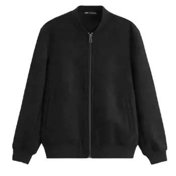 Куртка Zara Faux Suede Bomber, черный