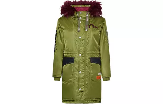 Куртка женская армейского зеленого цвета Evisu