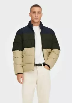Куртка зимняя Only & Sons ONSMELVIN LIFE PUFFER JACKET, темно-синий