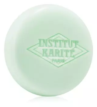 Кусковое мыло + чехол Institut Karit Paris Lily Of The Valley Shea Macaron Soap