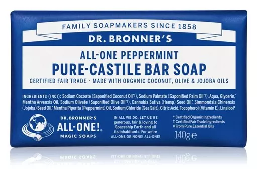 Кусковое мыло Dr. Bronner’s Peppermint