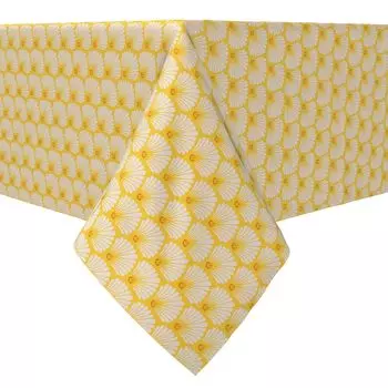 Квадратная скатерть, 100% хлопок, 60x60 дюймов, абстрактные ракушки