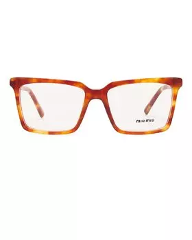 Квадратные очки Miu Miu, цвет Red Havana