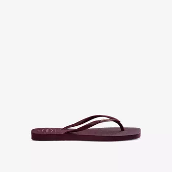 Квадратные резиновые шлепанцы с тисненым логотипом. Havaianas, фиолетовый