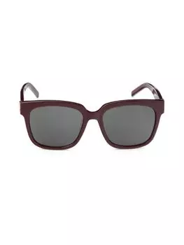 Квадратные солнцезащитные очки 54 мм Saint Laurent, цвет Burgundy