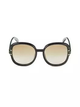 Квадратные солнцезащитные очки 57MM Gucci, черный