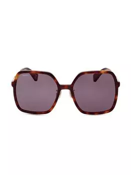 Квадратные солнцезащитные очки 59 мм Max Mara, роза