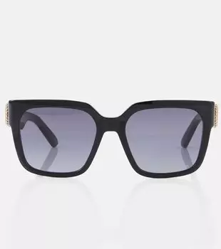 Квадратные солнцезащитные очки Dior Eyewear, черный