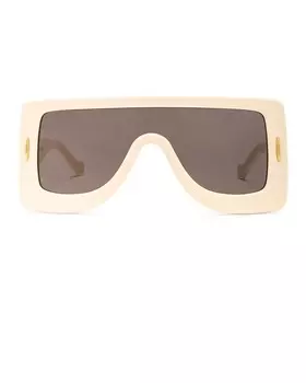 Квадратные солнцезащитные очки Loewe, цвет Shiny Ivory