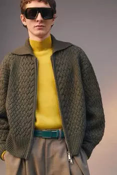 Квадратные солнцезащитные очки ZARA, зеленый