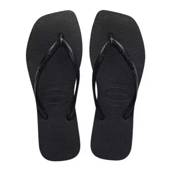 Квадратные женские шлепанцы Havaianas, чёрный