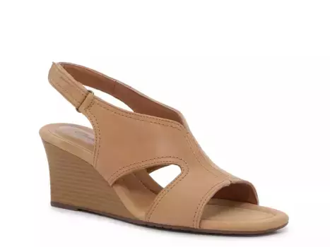 Kyarra Aster Wedge Сандалии Clarks, Tan