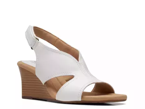 Kyarra Aster Wedge Сандалии Clarks, White