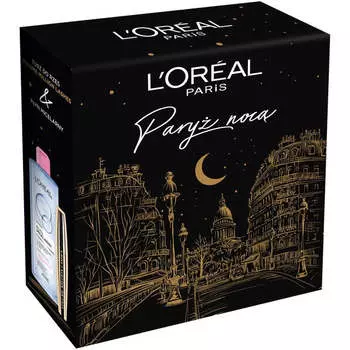 L'Oreal Paris Тушь для ресниц Paris By Night Set Volume Million Lashes Black 10,7 мл + мицеллярная жидкость Skin Expert для чувствительной и сухой кожи 400 мл