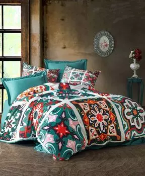 L'Essentiel Linge de Maison, 477, Комплект пододеяльников королевского размера (FR), зеленый, 100 % ПОЛИЭСТЕР МИКРОСАТИН, 240 x 220 см
