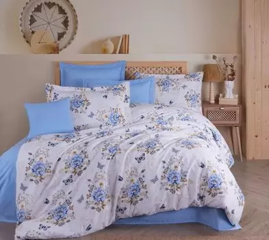 L'Essentiel Linge de Maison, Aylin, Комплект пододеяльников Ranforce Super King (EU) (IT), Синий, 100 % ХЛОПОК RANFORCE, 260 x 220 см