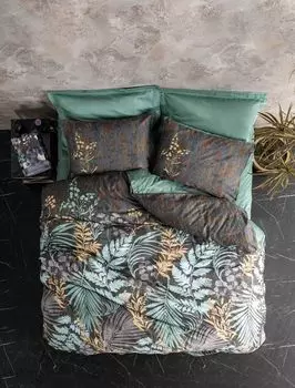 L'Essentiel Linge de Maison, Clorasa - Mint, атласный комплект пододеяльников размера XXL (DE), мятный, 100 % хлопковый сатин, 155 x 220 см