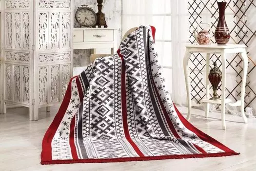 L'Essentiel Linge de Maison, Cotton Rubus, одеяло под телевизор, белый, 60 % ХЛОПОК / 30 % АКРИЛОВЫЙ / 10 % ПОЛИЭСТЕР, 127 x 152 см