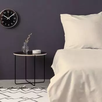 L'Essentiel Linge de Maison, De Cream, комплект пододеяльников Satin Single XXL (DE), кремовый, 100 % хлопковый сатин, 155 x 220 см