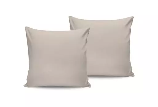 L'Essentiel Linge de Maison, De Cream, комплект атласных наволочек (2 шт.) (DE), кремовый, 100 % хлопковый сатин, 80 x 80 см