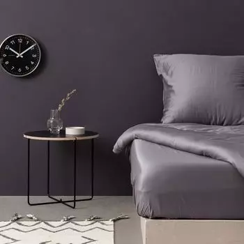 L'Essentiel Linge de Maison, De Dark Grey, комплект пододеяльников Satin King (FR), темно-серый, 100 % хлопковый сатин, 240 x 220 см