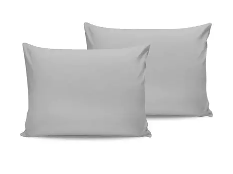 L'Essentiel Linge de Maison, De Light Grey, комплект атласных наволочек (2 предмета), светло-серый, 100 % хлопковый сатин, 50 x 70 см