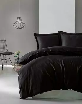 L'Essentiel Linge de Maison, Elegant - черный, одинарный атласный комплект пододеяльников (DE), черный, 135 x 200 см