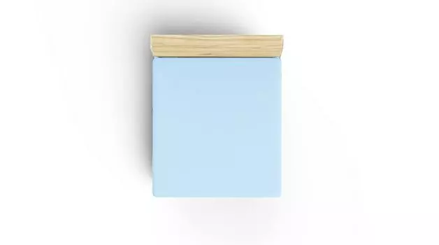 L'Essentiel Linge de Maison, Light Blue, одинарная простыня Ranforce (FR) (IT) (ES) (DE), голубой, 100 % ХЛОПОК, 90 x 200+30 см