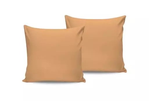 L'Essentiel Linge de Maison, Pale Orange, Набор наволочек (2 шт.) (Франция), бледно-оранжевый, 100 % ХЛОПОК RANFORCE, 60 x 60 см