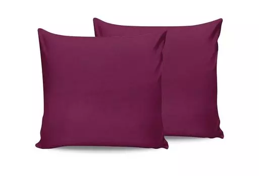 L'Essentiel Linge de Maison, Purple, Комплект наволочек (2 шт.) (EU) (IT), Фиолетовый, 100 % ХЛОПОК RANFORCE, 50 x 80 см