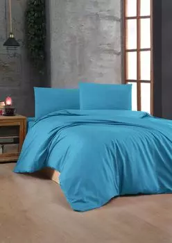 L'Essentiel Linge de Maison, Sax Blue, комплект пододеяльников Ranforce King Size (FR), синий саксофон, 100 % ХЛОПОК RANFORCE, 240 x 220 см