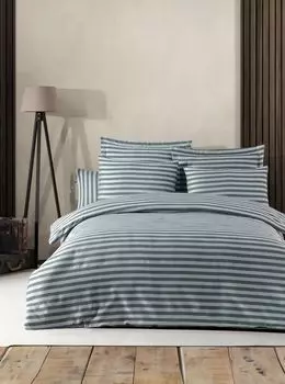 L'Essentiel Linge de Maison, Water Yollu Saten - Green, комплект двойных пододеяльников, зеленый, 70 % ХЛОПОК / 30 % ПОЛИЭСТЕР, 200 x 220 см