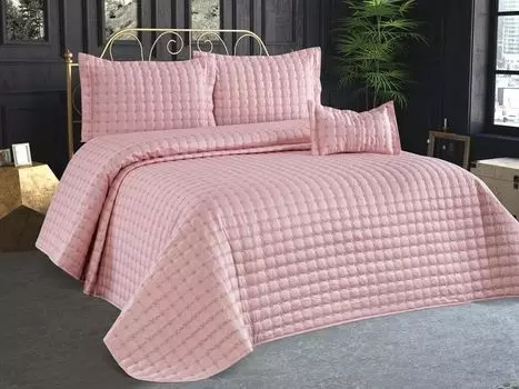 L'Essentiel Linge de Maison, Yldz - Powder, Комплект двуспального покрывала, пудра, 100 % ХЛОПОК, 250 x 260 см