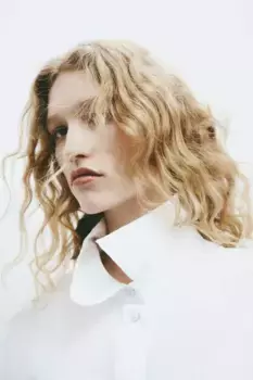 Льняная блузка H&M, белый