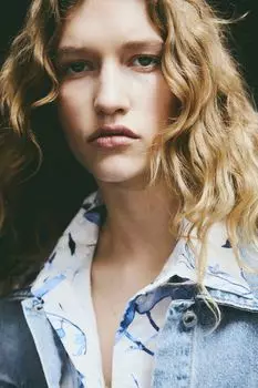 Льняная блузка H&M, белый