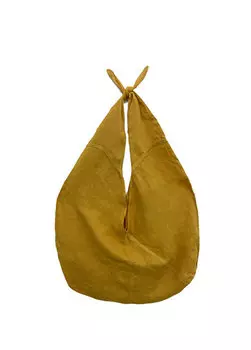 Льняная пляжная сумка camila mango yellow 70x45 см Buldan's