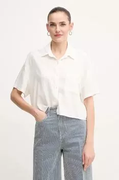 Льняная рубашка Dkny, бежевый