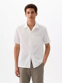 Льняная рубашка Gap, белый