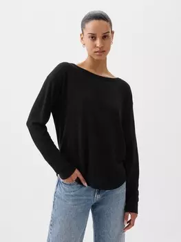 Льняная рубашка Gap, черный