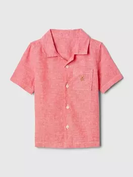 Льняная рубашка Gap, розовый