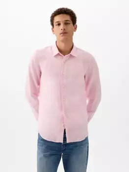 Льняная рубашка Gap, розовый