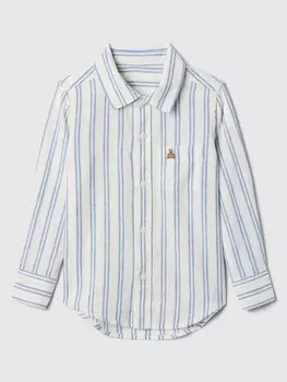 Льняная рубашка Gap, синий